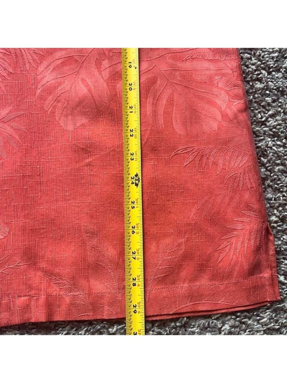Tommy Bahama Mens Large Silk Tropical Jacquard Camp Shirt Orange Palm Tree L - Picture 7 of 7